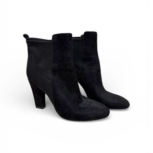 Ivanka Trump Heeled Black Suede ankle Booties Size 7.5
